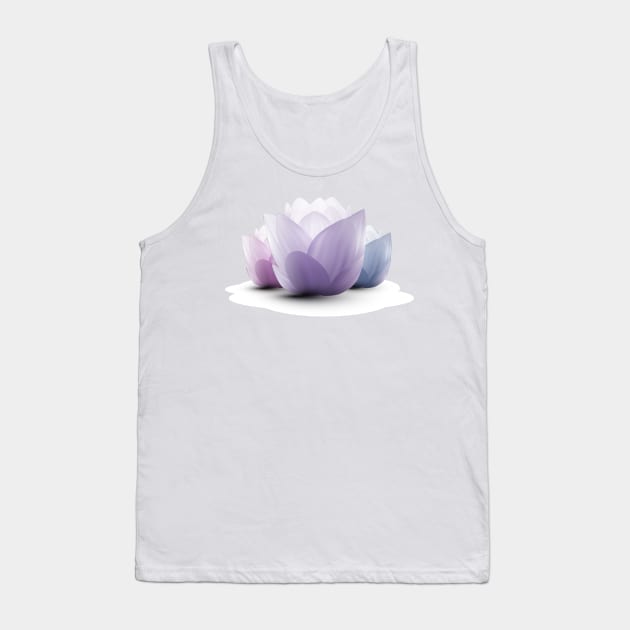 Serenity Lotus Blossoms Tank Top by Makanahele